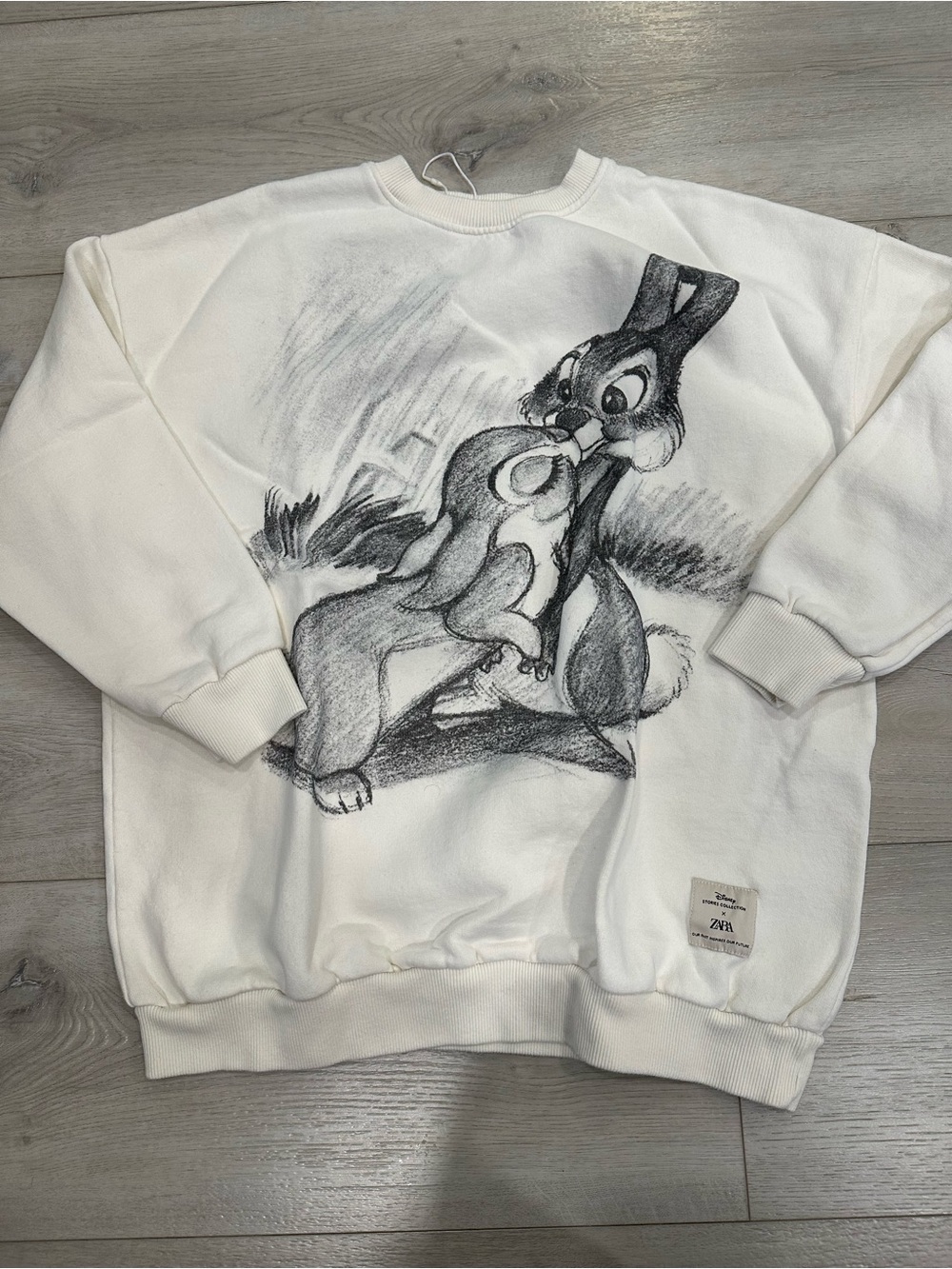 Zara Disney Stories Collection Thumper Graphic Sweatshirt Size S